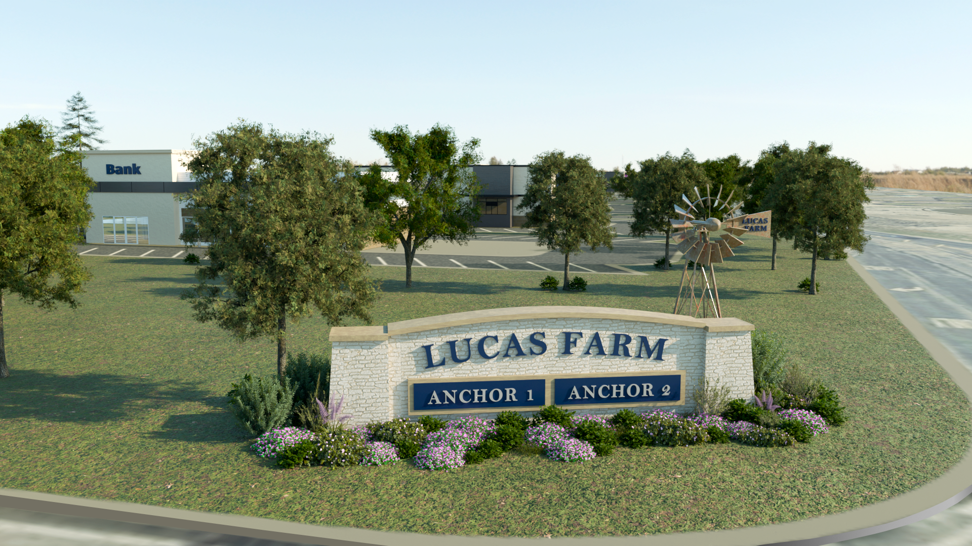 New Allen commercial complex, detail render