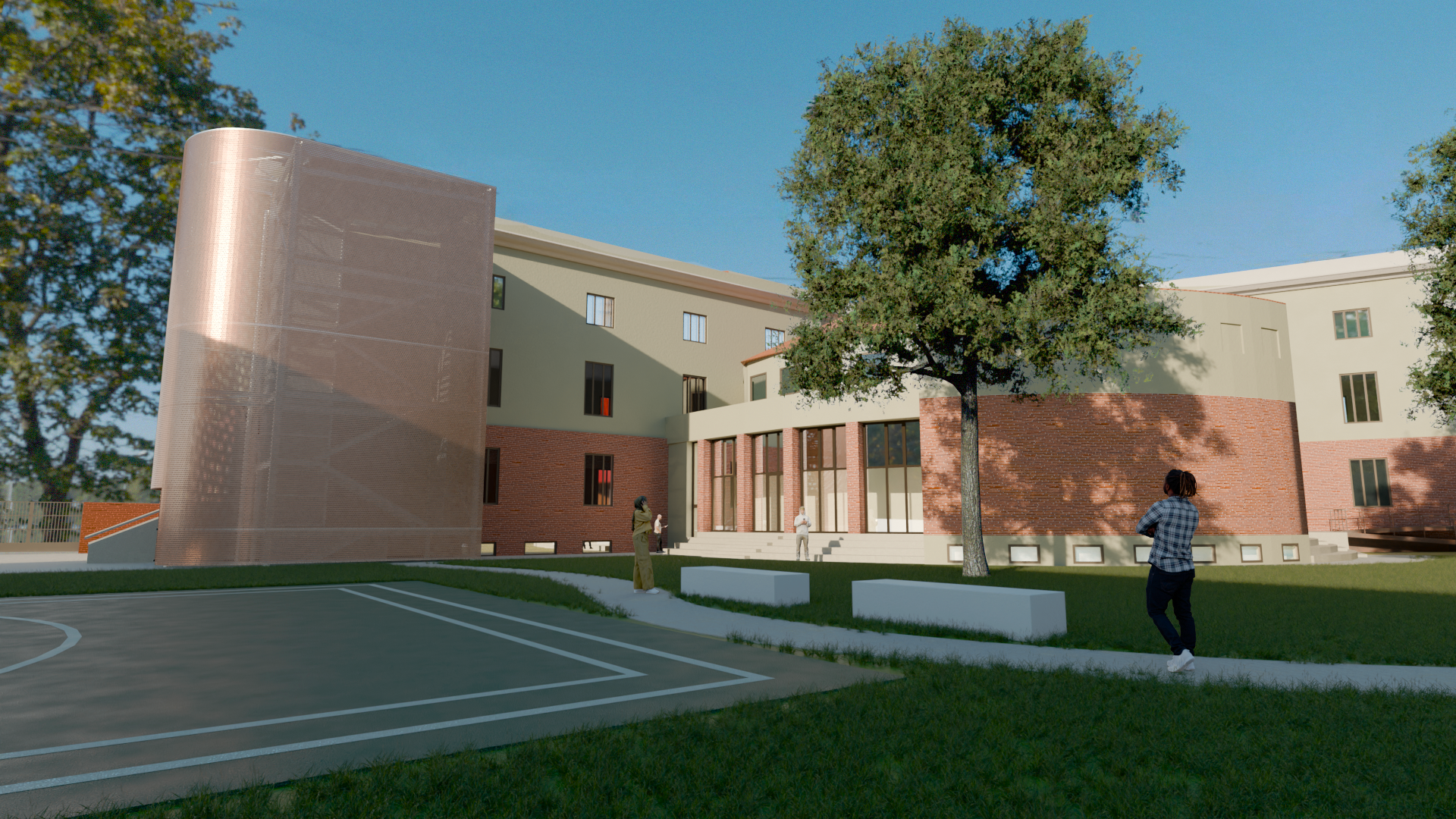 Student dorm render, view two