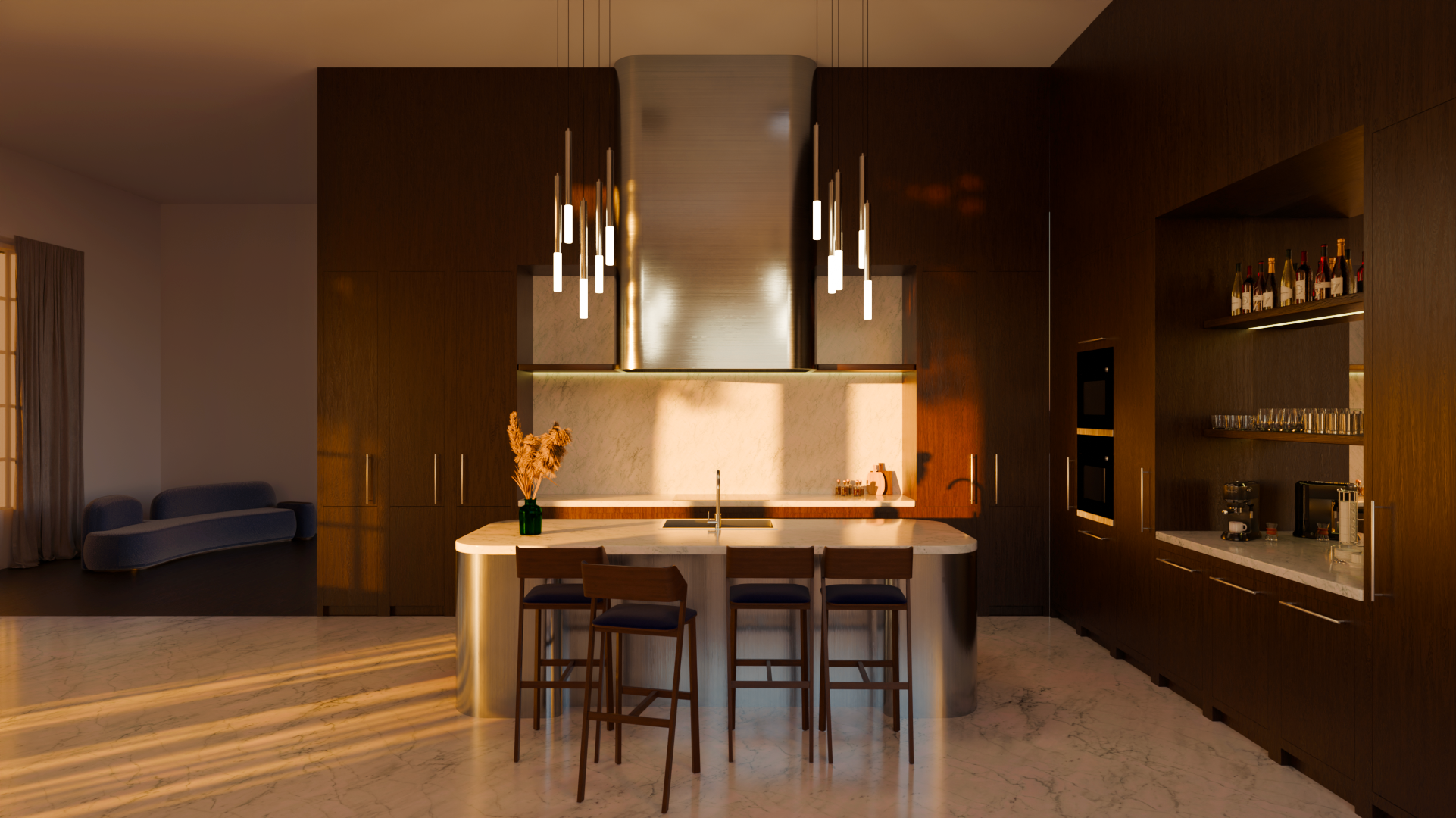 Luxury kitchen visualization